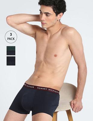 mid rise solid trunks - pack of 3