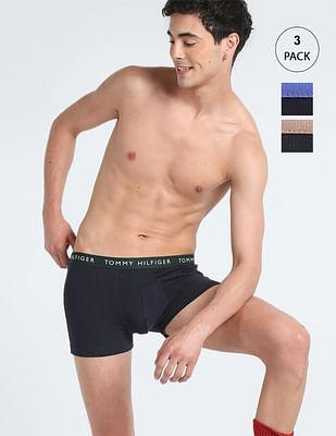 mid rise solid trunks - pack of 3