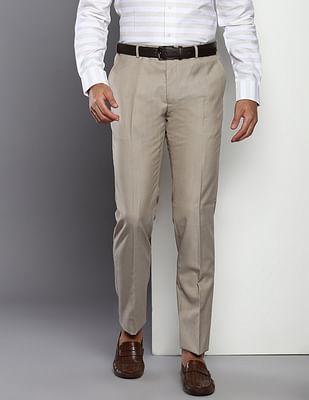 mid rise twill trousers