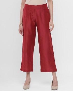 mid-calf length pants with insert pockets