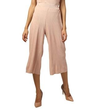 mid-calf length straight fit culottes