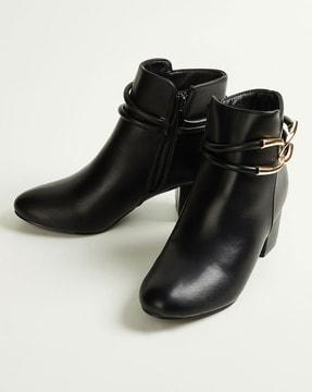 mid-calf length zip closure boots