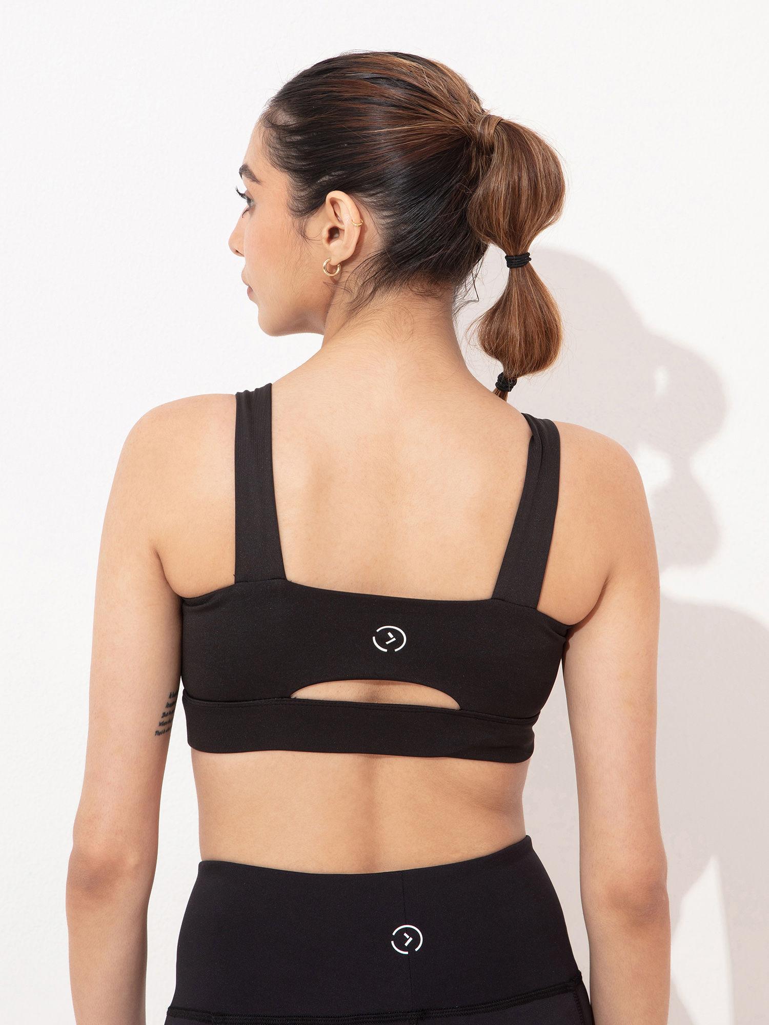 mid impact bra with a back cut design for yoga, dance, flow