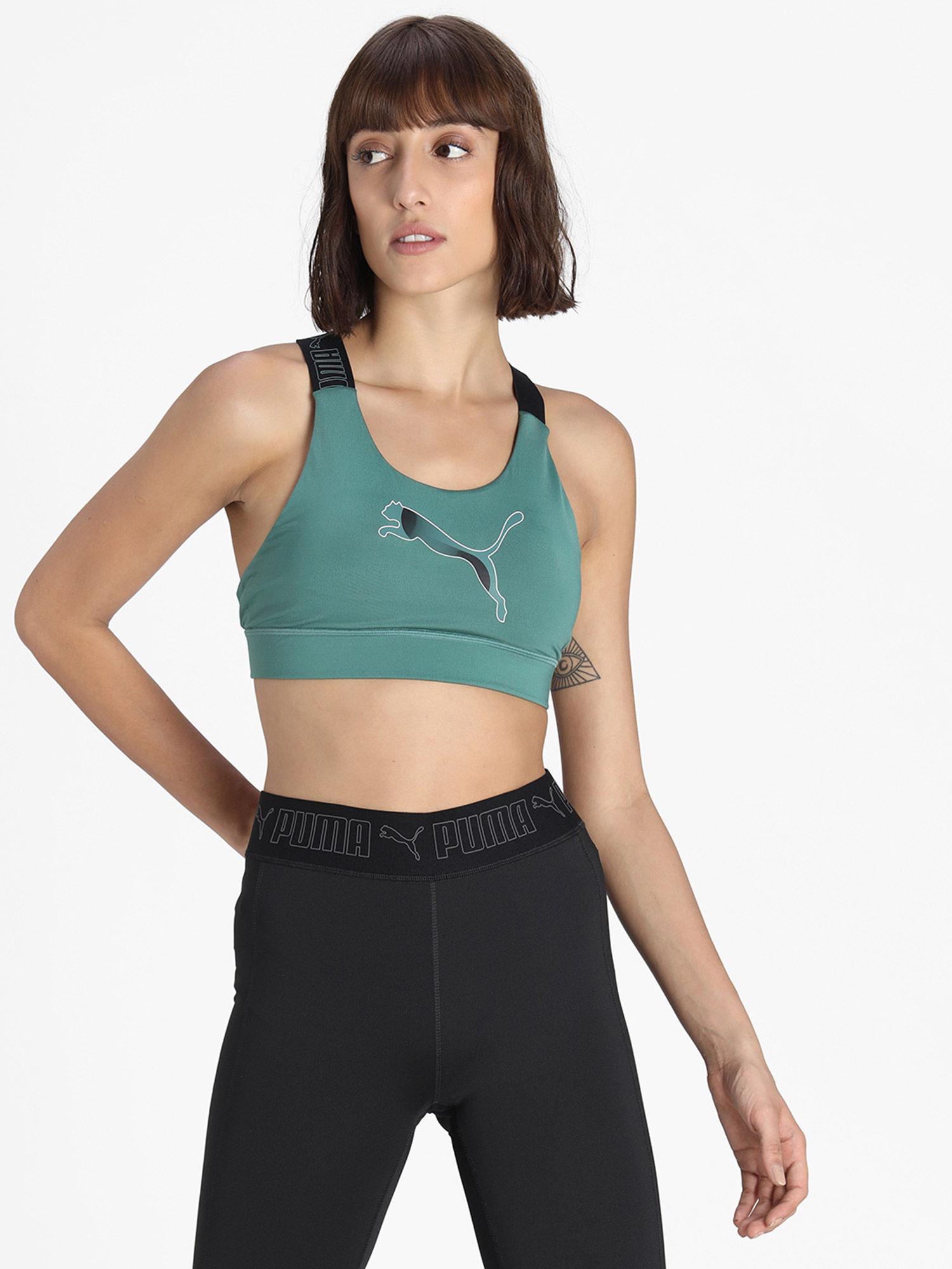 mid impact feel it bra black sports bra