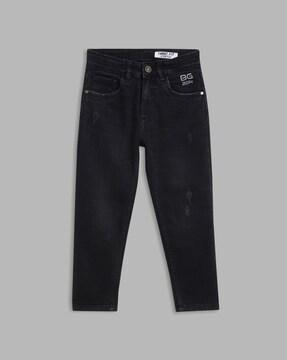 mid-rise ankle length jeans