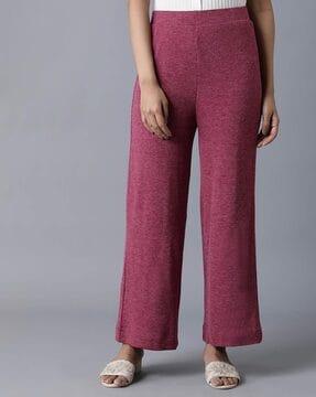 mid-rise ankle length palazzos