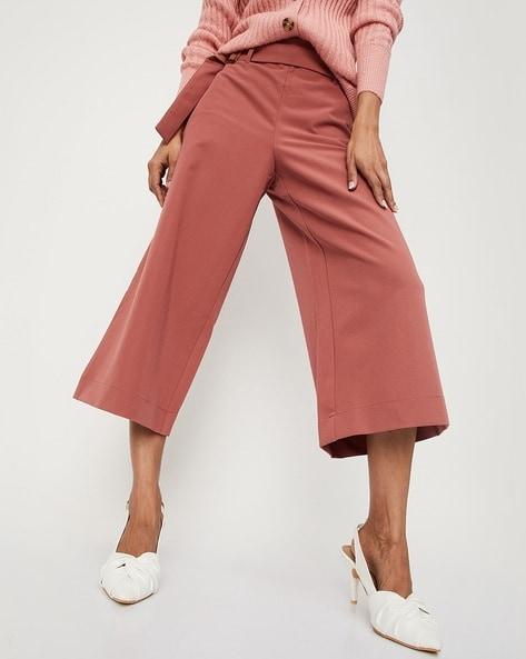 mid-rise ankle-length culottes