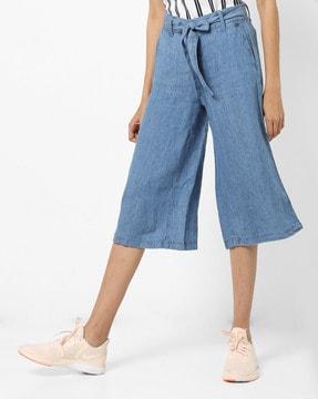 mid-rise culottes with insert pockets