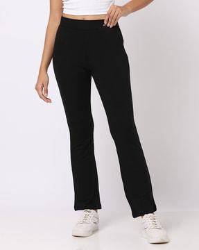 mid-rise flared track pants