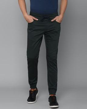 mid-rise flat front joggers