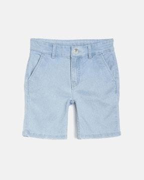 mid-rise flat-front shorts