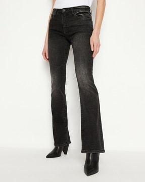 mid-rise j65 stretchable flared jeans