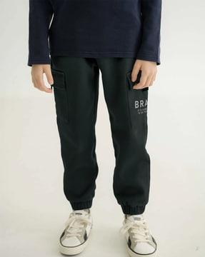 mid-rise joggers with side pockets