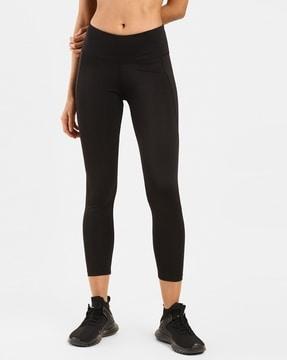 mid-rise leggings with elasticated waistband