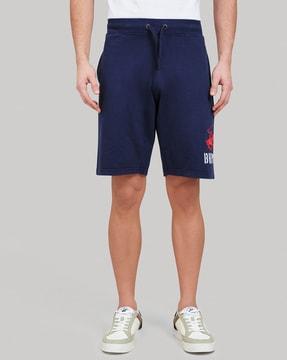 mid-rise shorts with drawcord