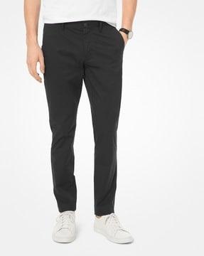 mid-rise skinny fit chinos