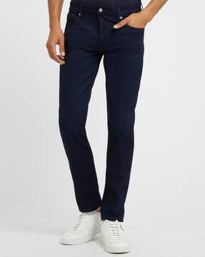 mid-rise slim fit jeans