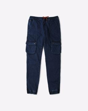mid-rise slim fit jogger jeans