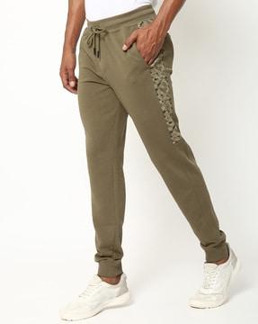 mid-rise slim joggers with insert pockets