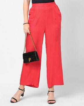 mid-rise  relaxed fit trousers