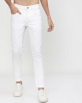 mid-rise 5-pocket slim jeans