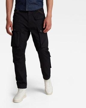 mid-rise ankle-length cargo pants