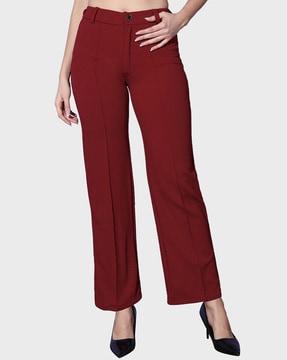 mid rise ankle-length pants