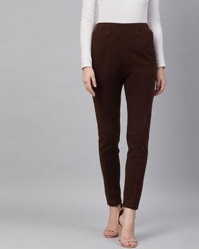 mid-rise ankle-length trouser