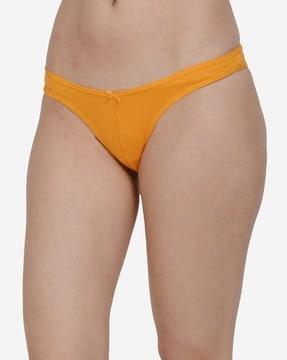 mid-rise bikinis with elasticated waistband