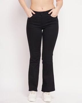mid-rise boot-cut jeans