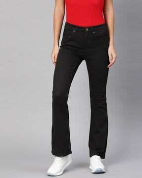 mid-rise bootcut jeans