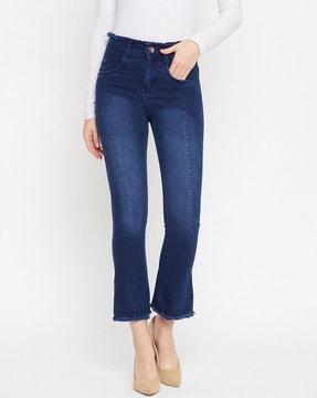 mid-rise bootcut jeans