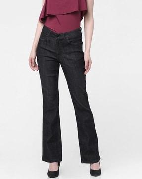 mid-rise bootcut jeans