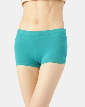 mid-rise boyshorts with elasticated waistband