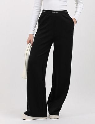 mid rise brand elasticized track pants