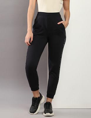 mid rise brand tape joggers