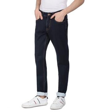 mid-rise brandon slim tapered fit jeans
