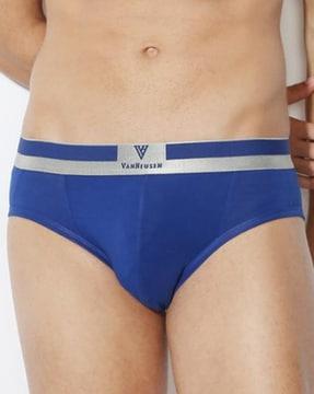mid-rise briefs with elasticated waistband