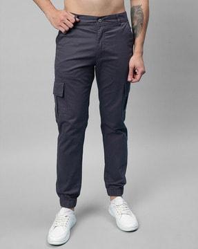 mid-rise cargo jogger pants