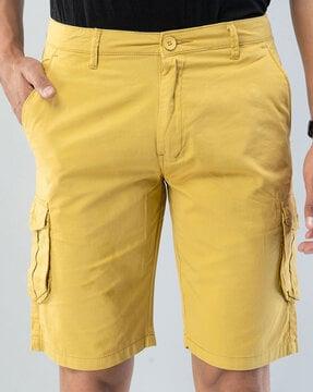 mid rise cargo shorts