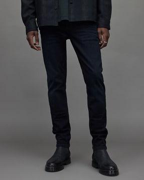 mid-rise cigarette skinny fit jeans