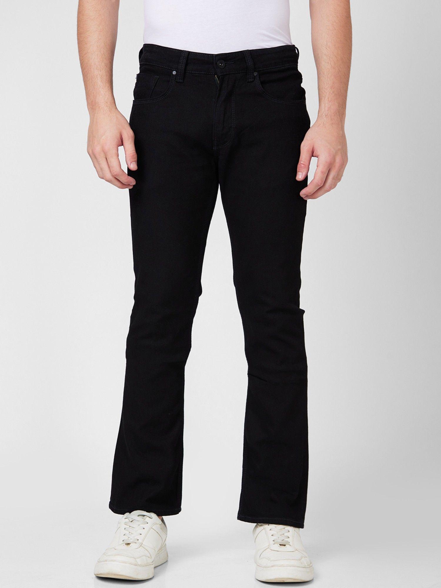 mid rise comfort fit regular length black jeans