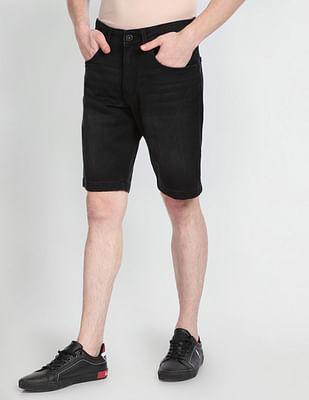 mid rise comfort slim fit shorts