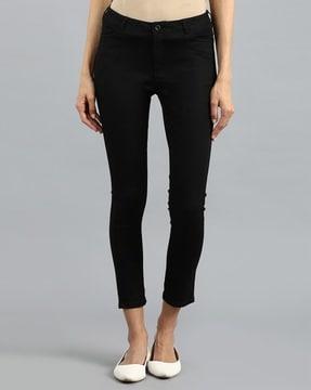 mid-rise cotton jeggings