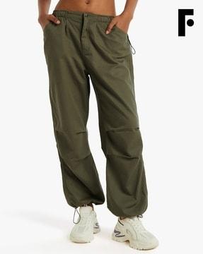 mid-rise cotton pants