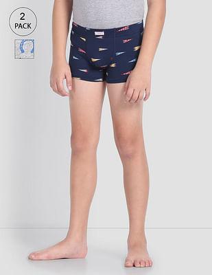 mid rise cotton spandex okt01 trunks - pack of 2