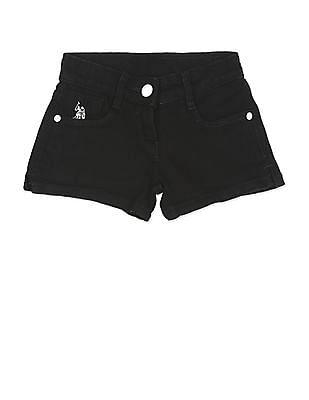 mid rise denim shorts