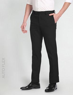 mid rise dobby autoflex trousers