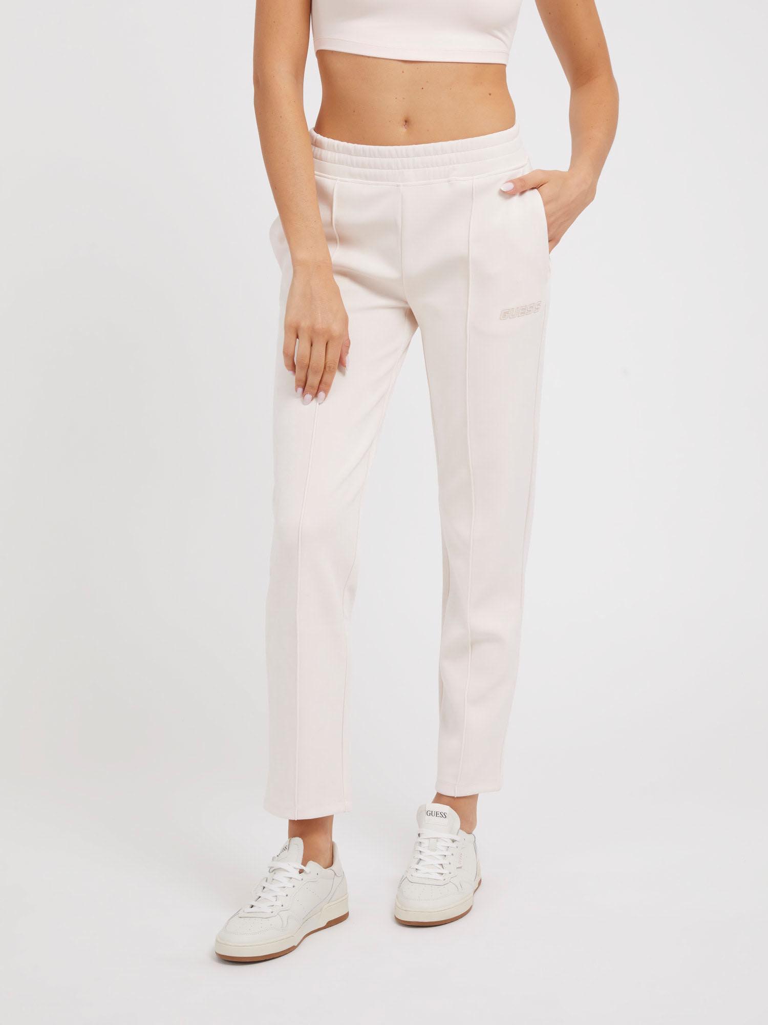 mid rise faux suede ankle pant