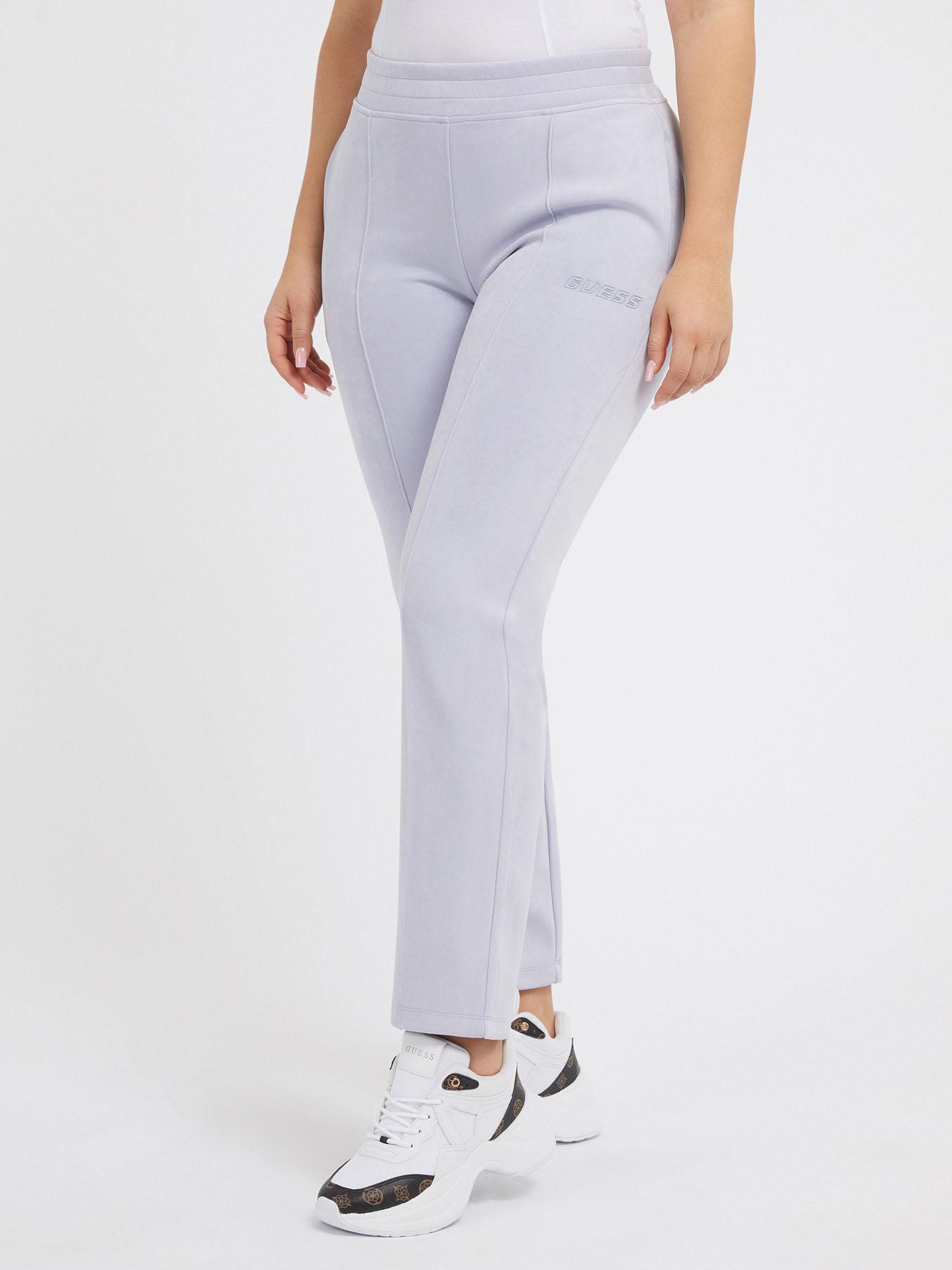 mid rise faux suede ankle pant